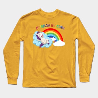 Rainbow Unicorn Long Sleeve T-Shirt